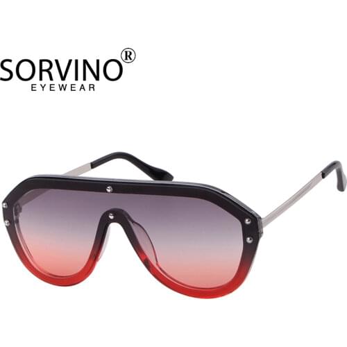 SORVINO Vintage Shades For Women Visor Pilot Sunglasses Men 2020 Oversized Futuristic Luxury Brand Designer 90s Sun Glasses P350