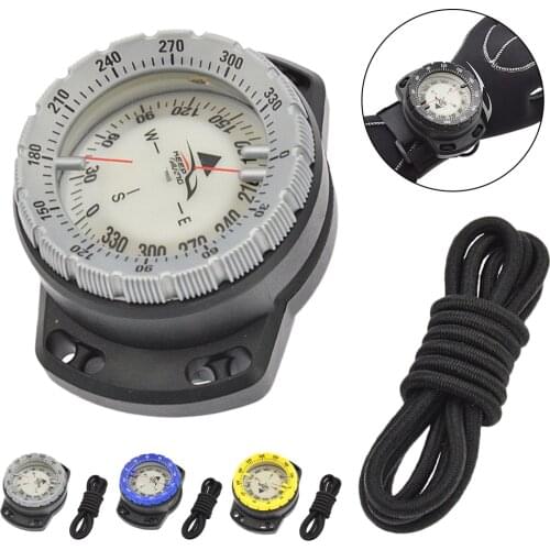 2021 New 50M Watch Underwater Compass Scuba Diving Navigation Compass Portable Waterproof Luminous Dial with Wrist Strap Compas