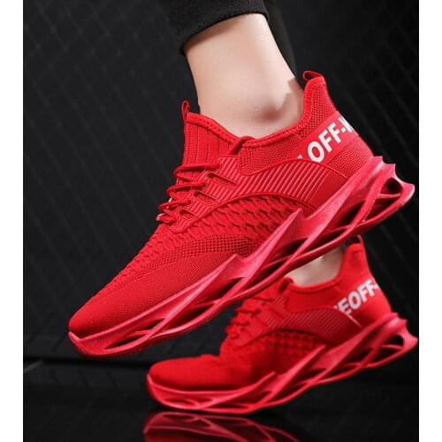 2021 New flying woven mesh blade sole outdoor basketball running leisure sports net red mens shoes non-slip wear-resistant