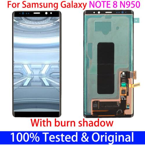 6.3'' With Green Dot Original AMOLED Note8 with frame for Samsung Galaxy NOTE 8 LCD N950N N950F display touch screen assembly