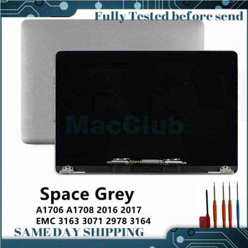 Original New Laptop Display LCD Assembly Silver Space Gray Grey for Macbook Pro Retina 13" A1706 2016 Mid 2017 display 661-05096