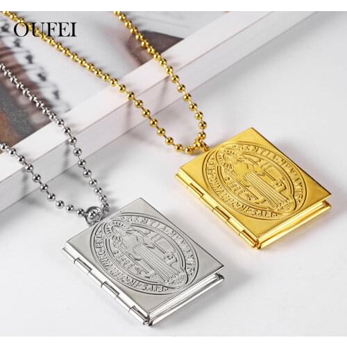 OUFEI Stainless Steel Jewelry Woman Photo Frame Necklace & Pendants Fashion Jewelry Accessories Mass Effect Free Shipping
