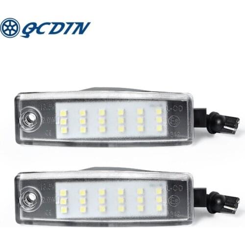 QCDIN 2Pcs Car Led License Number Plate Lamp For TOYOTA Harrier Hiace - KDH2 Highlander ASU40 GSU45 GSU4 For LEXUS RX300 - MCU1