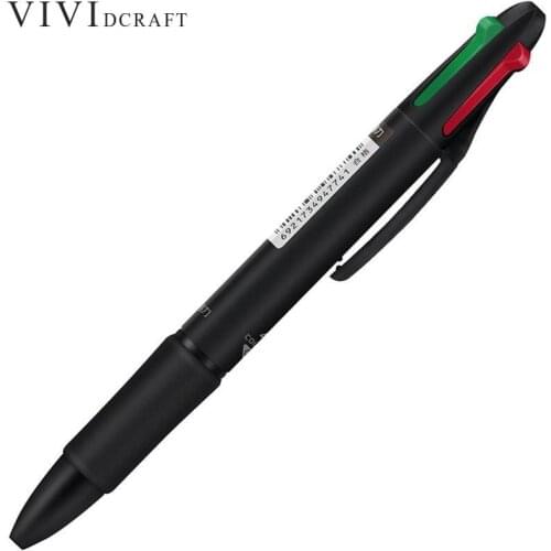 MultiColor Pen Fine Point 4 in 1 Colorful Retractable Multi (0.7mm) Ballpoint stationery Pens Pen Funct school For students M2N7