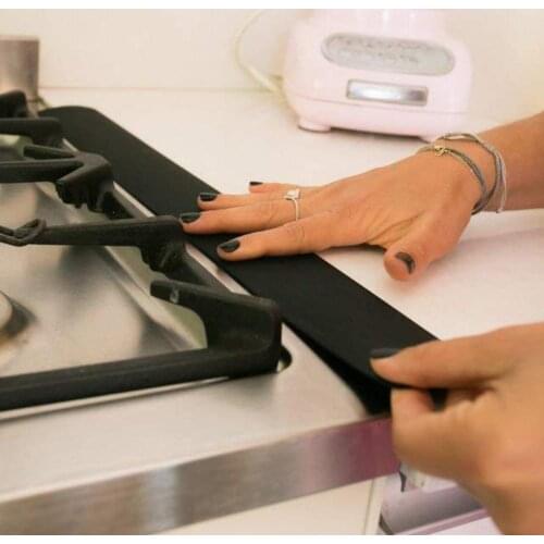 2Pcs/Set Rubber Oilproof Heat-resistant Stove Counter Gap Cover Kitchen Gadgets