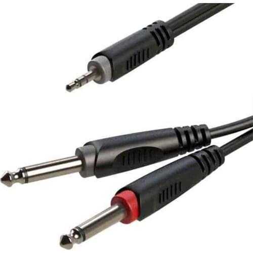 ROXTONE RX-K12601A 3.5MM STEREO MALE/2 X6.3MM MONO MALE 1.5 METERS CABLE * KB-2601