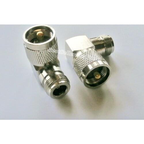 1Pcs UHF plug male PL259 PL-259 to N female jack connector right angle 90 Degree RA RF M/F Converter/Adapter