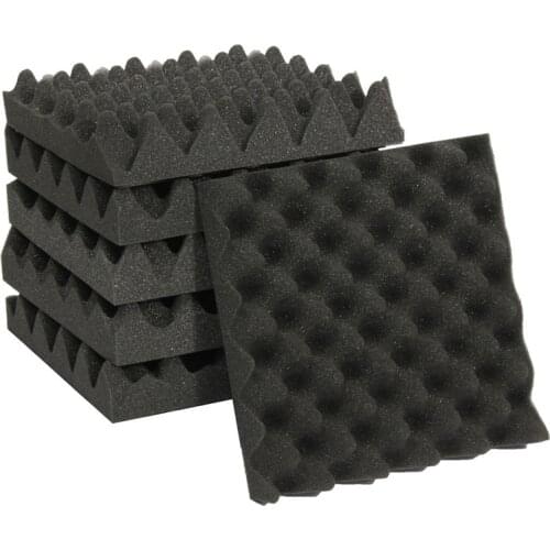 25X25X5CM Sound Insulation Foam Egg Crate Studio Acoustic Foam Sound Insulation Treatment Egg Profile Wedge