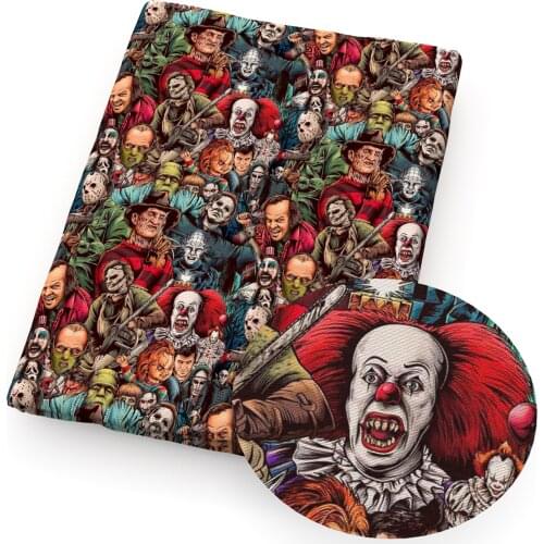 50*145cm Halloween Printed Polyester Cotton Fabric for Tissue Sewing Quilting Fabrics Needlework Material DIY Handmade,1Yc20365