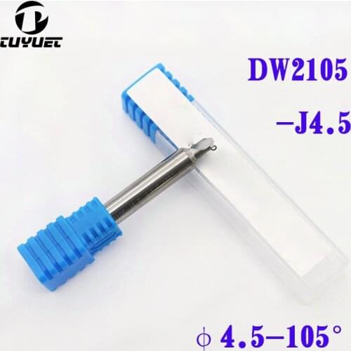 DW2105-J4.5 Carbide End Mill Double-side Small head Flat drill Tungsten steel Milling Cutter φ4.5x D6x105°x40x2T