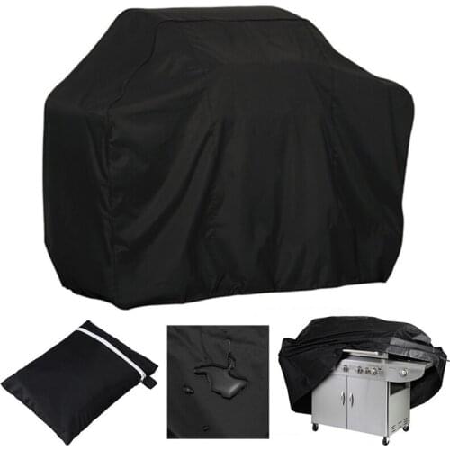 Outdoor Black Waterproof BBQ Cover Weber Heavy Duty Grill Cover Protective Round Rectangle Barbecue Barbeque Grill BBQ Accessory