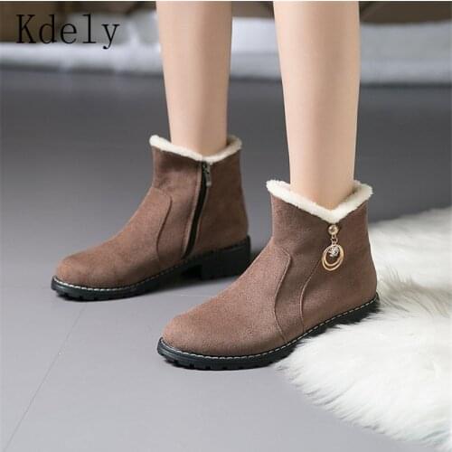 Women Boots Winter Shoes Plus Size Hot Platform Female Warm Botas Mujer 2019 Booties Ankle For Women Snow Boots