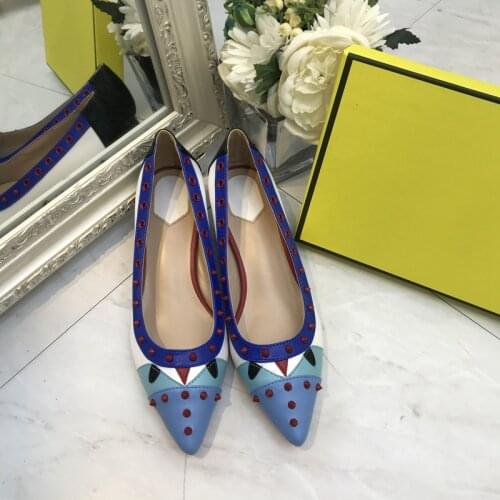 Women Sexy Pointed Toe Pump Shoes Colorful Mixed Formal Dress Stilettos Spike Monster Women Fashion Shoes Designer Ladies Shoes