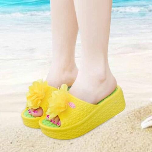 Thick Soles Fashion Women Casual Slippers Slipper Summer Sandals Platform Shoes Beach Hole Shoes Home Slippers Indoor Shoes