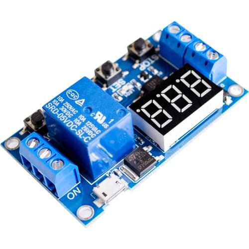 1 Channel 5V Relay Module Time Delay Relay Module Trigger OFF / ON Switch Timing Cycle 999 minutes for Arduino Relay Board Rele