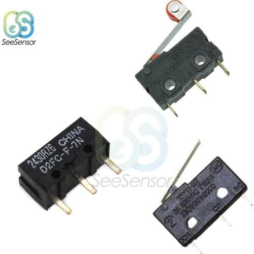 10Pcs KW12-3 Micro Limit Switch Roller Lever Arm Normally Open Close Switch with Pulley DIY Electronic Kits