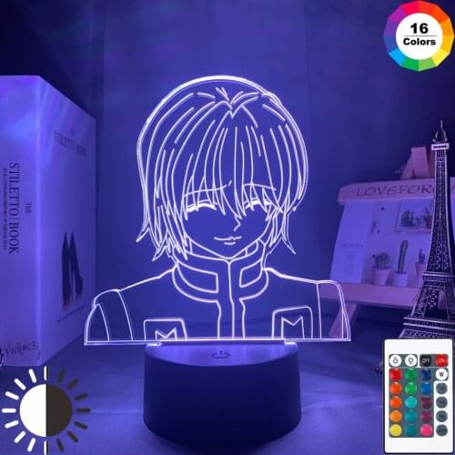 3D Lamp Kurapika Figure Acrylic Night Light Anime Gift Hunter X Hunter Lamp for Kid Bedroom Decor Lighting Childrens Room HxH