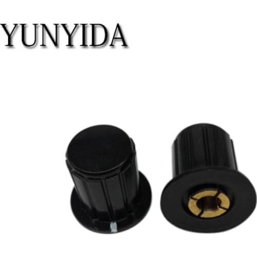 5PCS Black WXD3-13-2W potentiometer knob cap (copper core) Free shipping 4mm