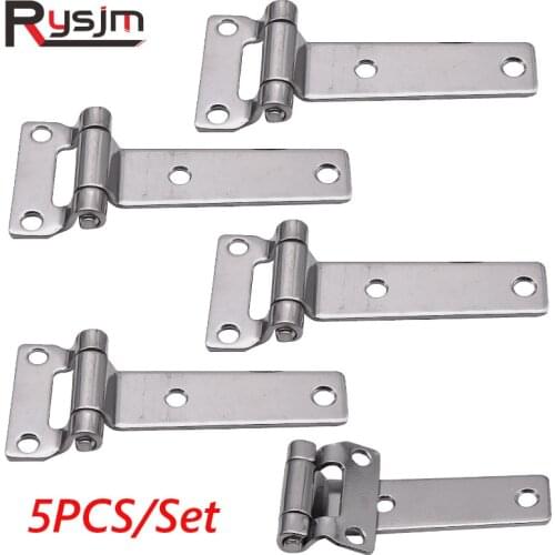 High quality 5pcs T Type Container Hinges Marine Grade Stainless Trucks Van Door Hinge marine hardware