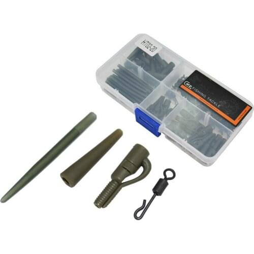 80Pcs/20Sets Fishing Tackle Carp Lead Clips Quick Change Swivels Fishing Accessories