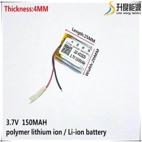 Tablet battery 3.7V 150mAh 402025 Universal Li-ion for tablet pc 7 inch 8 9 Mp3 MP4 GPS mobile bluetooth