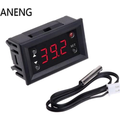 ANENG W1218 Digital Thermostat DC12V Temperature Controller For Incubator w/ Probe Red