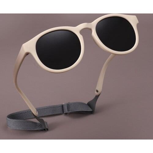 Children Kids Sunglasses Fashion Vintage Boys Girls Baby Sun Glasses UV400 Eyewear Shades Polarized Free Glasses Elastic 8308