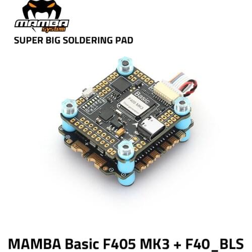 DIATONE MAMBA Basic F405 MK3 Flight Controller & F40-BLS 3-6S Brushless ESC Stack for FPV Drone DIY Accessories