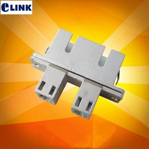LC-SC duplex hybrid adapter female-female fiber optic metal housing dual SC-LC coupler SM MM DX 2.5mm-1.25mm free shipping ELINK