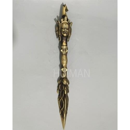 China Brass Statue Demon Subduing Pestle Metal Crafts Home Decoration