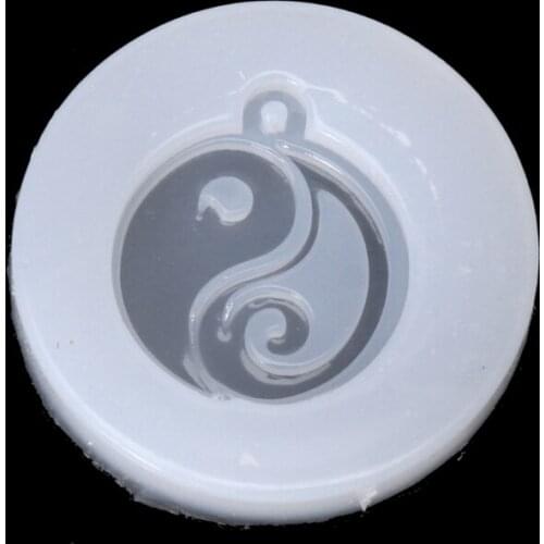 Chinese Style Tai-chi Jade Pendant Buddhism Silicone Mold Resin DIY Jewelry Mold W0YA
