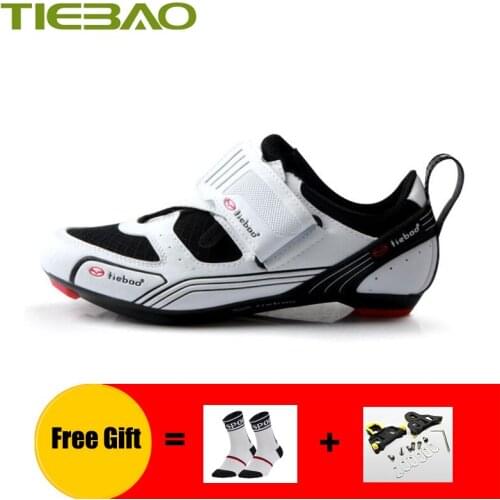 TIEBAO road cycling shoes Triathlon men riding bike sneakers sapatilha ciclismo superstar breathable ultra-light road bike shoes