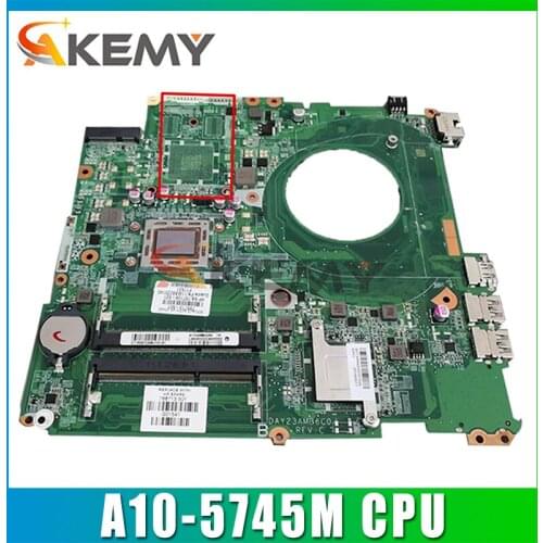 For HP 17-F Laptop Motherboard 763424-501 DAY23AMB6C0 With A10-5745M 2.1GHz CPU MainBoard 100% Tested Fast Ship