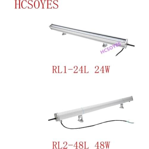 MiBoxer RL1-24L 24W RL2-48L 48W RGB+CCT LED Wall Washer Light 16 million colors AC110V 220V IP66 Outdoor APP RF Remote Control