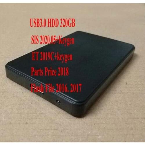 New cat sis 2020.05 Parts catalog+ET 2019C with keygen+flash file 2017+2018 Parts Price List on 320gb 3.0USB HDD for cat