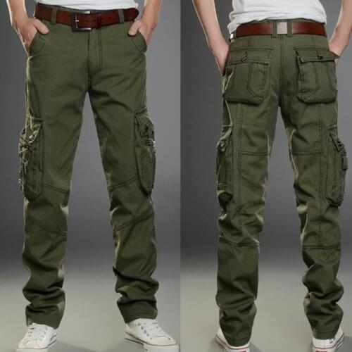 New Men Cargo Tactical Pants Male Casual Cotton Trousers Army Mens Cargo Pants Men Pants