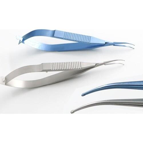 Ophthalmic Microsurgery Instruments, Crystal Implant Tweezers, Soft Flat Handle, Duckbill Dovetail, Ophthalmic Tweezers