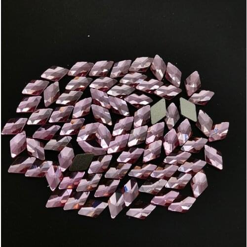 Wholesale 1440pcs/bag 6*10mm Rhombus Shape Nails Art Rhinestone Flat Glass Stones For 3D Nail Art Decoration Design