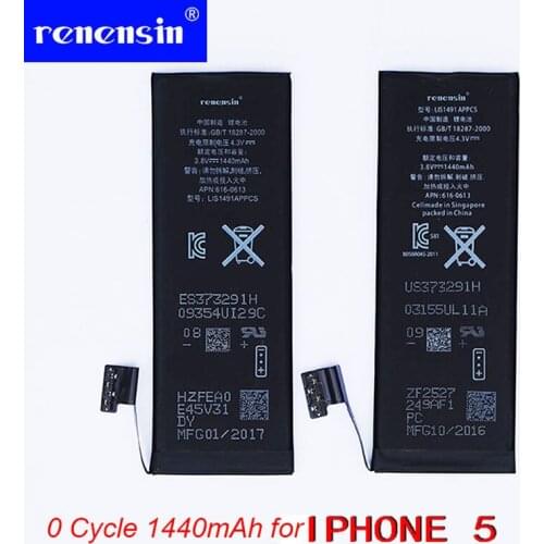 Rechargeable li-polymer battery 1440mAh Capacity 0 Cycle batteries for iphone 5 5G smart phone + repair tool and battery sticker