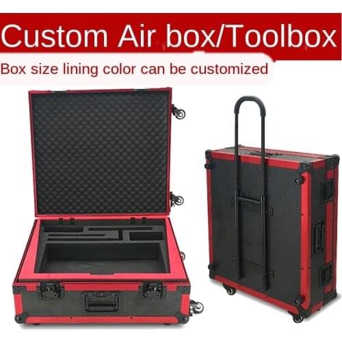 Portable aluminum alloy general teleprompter aviation box customized portable toolbox instrument equipment box