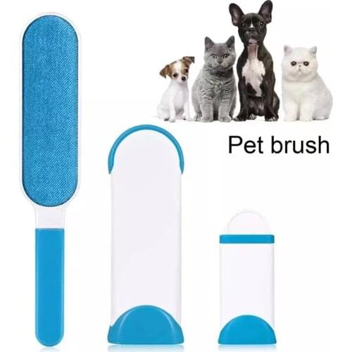 Dog Comb Tool Pet Hair Remover Brush Dog Cat Fur Brush Base Double-Side Home Furniture Sofa Clothes Cleaning Lint Brush
