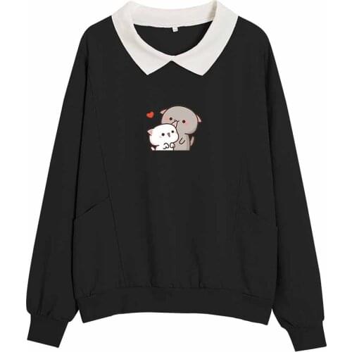 Cute Bear Oversized Sweatshirt Kawaii Graphic Hoodies Aesthetic Pullover Sweatshirt Fashion Clothes Winter Korean Long Sleeve