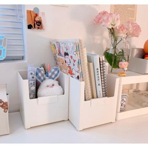 Ins Japanese-style U-shape Opening Desktop Storage Box Multi-purpose Classification Storage Box Household Plastic Debris