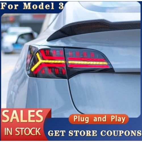 For Tesla Model 3 Tail Lights Model Y LED Tail Light Dynamic Signal DRL of the daytime running lights turn signals