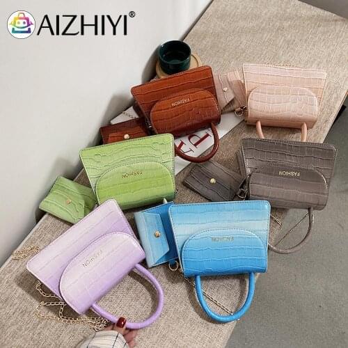 Fashion Gradient Color PU Leather Casual Handbag Women Female Shoulder Messenger Elegant Ladies Handbag Shoulder Bag