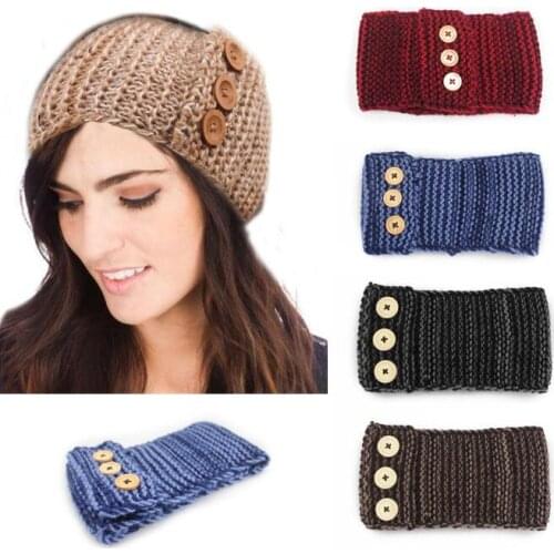 30pcs/lot DIY Simple Multi Bohemian Woolen Fastener Head Bands Knitting Warmth HeadBands Hair Styling Tools Accessory HA1587
