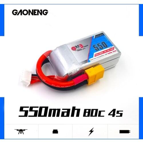 Gaoneng GNB 550mAh 14.8V 4S 80C/160C Lipo battery with XT30 JST XT60 Plug for FPV Racing Drone RC Quadcopter Helicopter parts