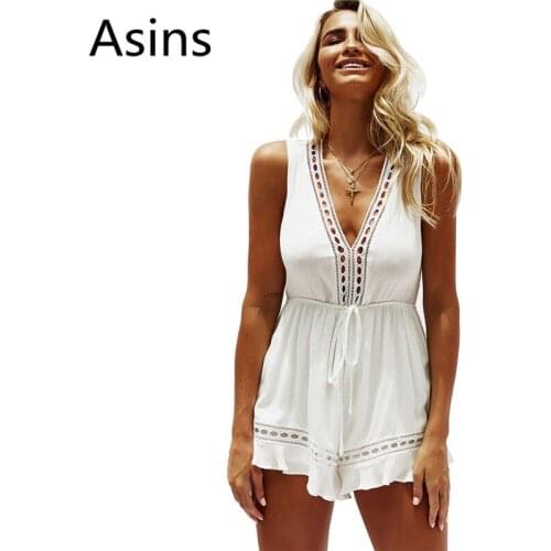 Женские однотонные комбинезоны Asins China At AliExpress