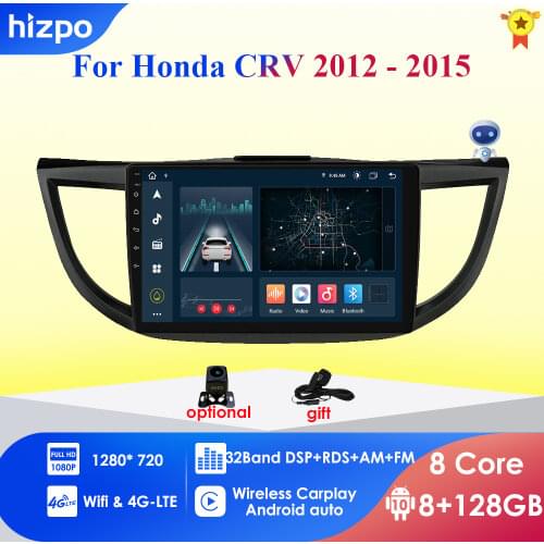 2 din Car Radio Multimedia Player Android 10 AutoRadio GPS for Honda CRV CR-V 2012 2013 2014 2015 2DIN Stereo Wifi Map 4G LTE FM