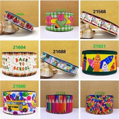Free shipping 10 yards cartoon printed grosgrain ribbon 20920